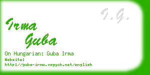 irma guba business card